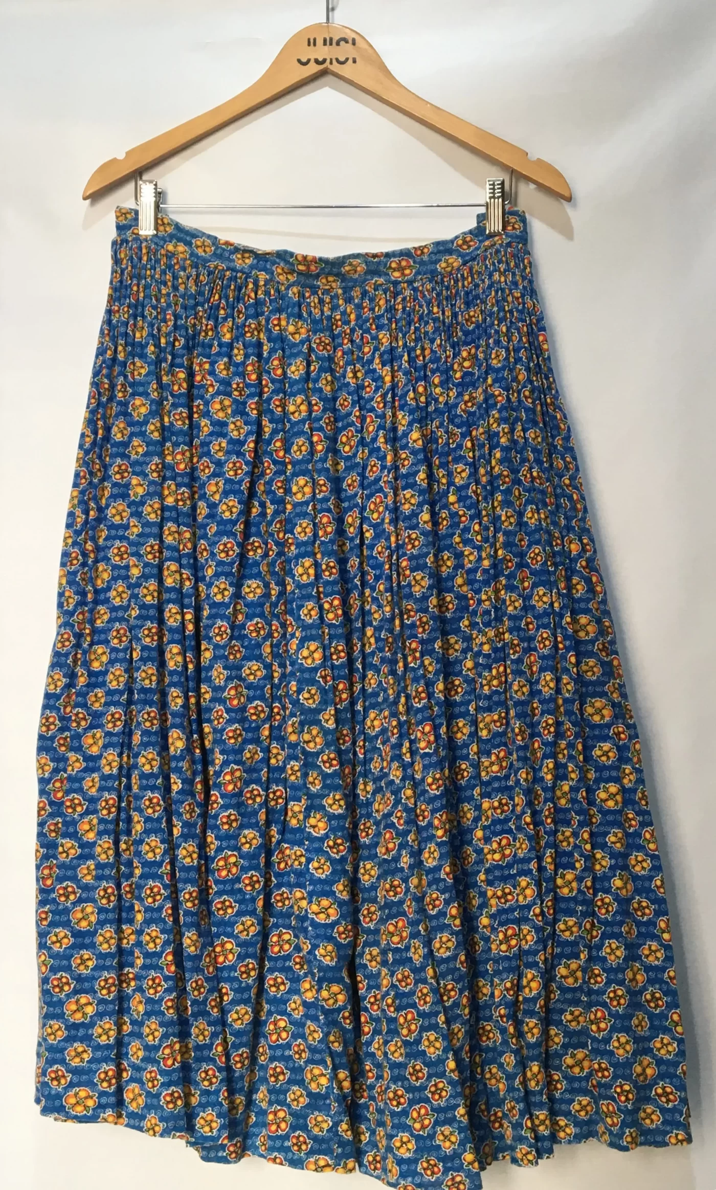 SAIA MIDI EM ALGODAO FLORAL