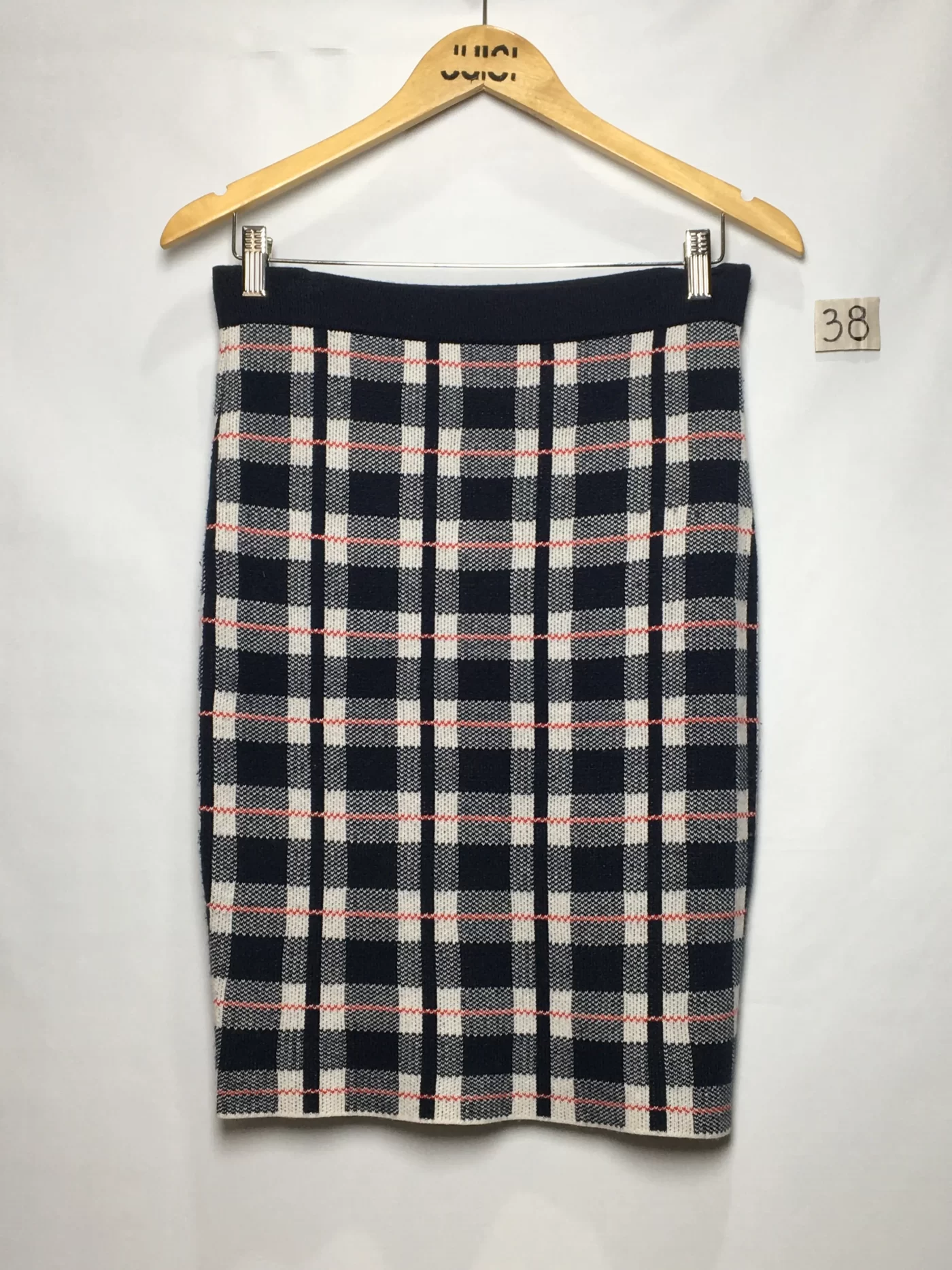 SAIA XADREZ TRICOT BRANCO, PRETO MÉDIA