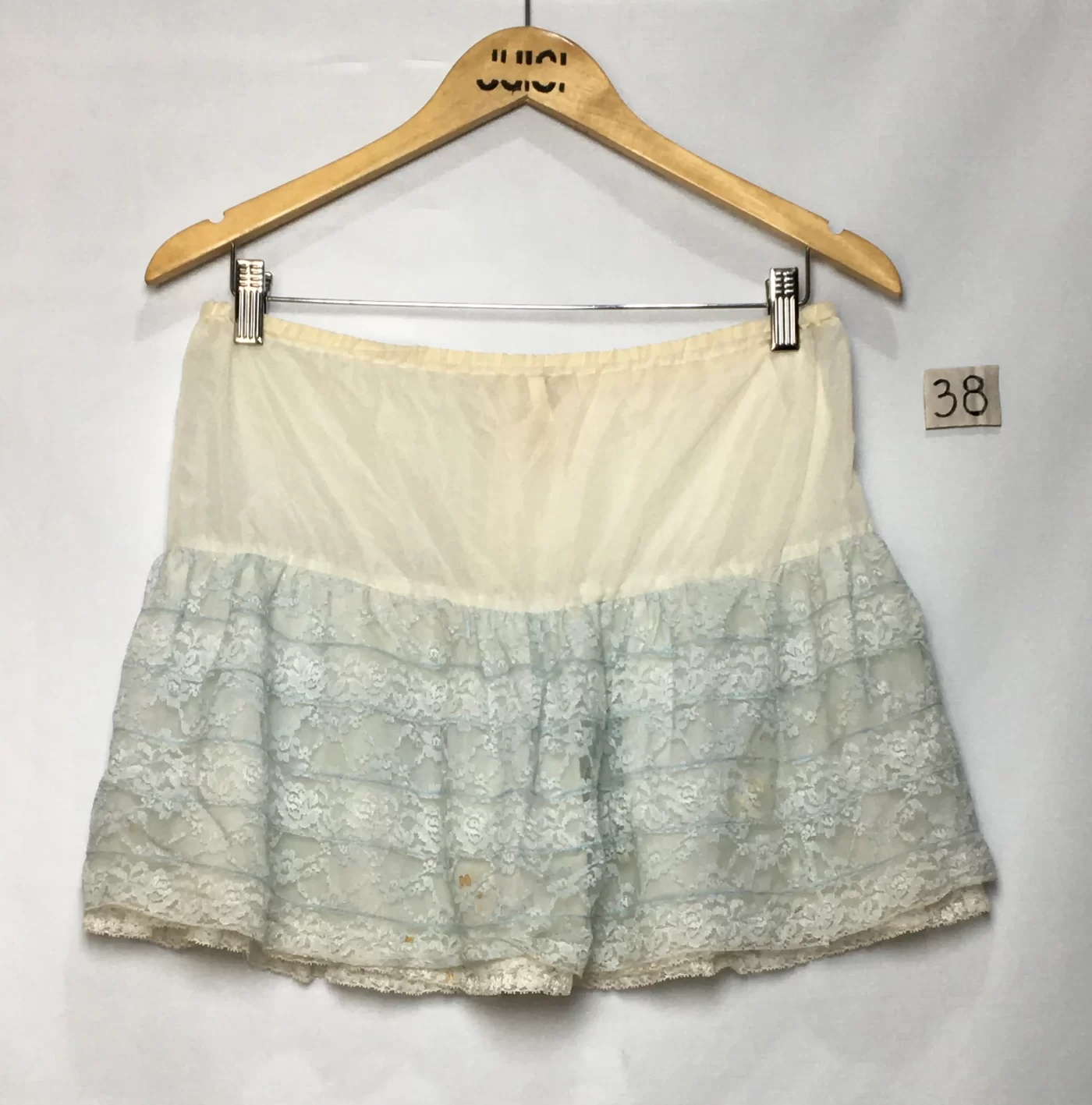 SAIA MINI ANAGUÁ RENDA AZULADA
