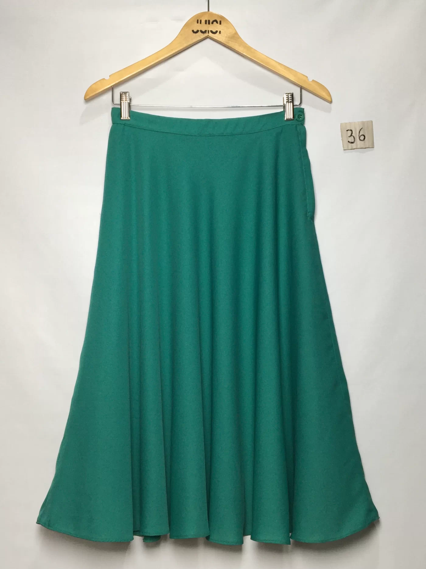 SAIA MIDI EVASE VERDE AZULADO