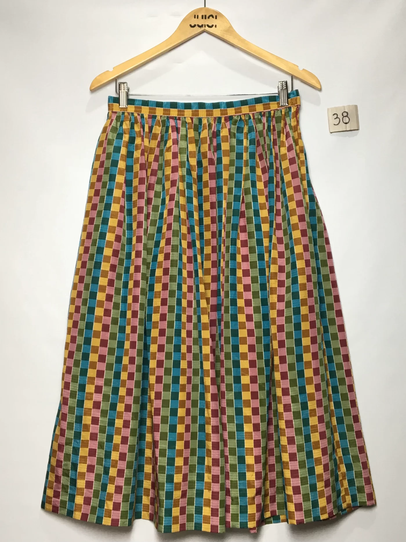 SAIA MIDI ESTAMPADA XADREZ COLORIDO