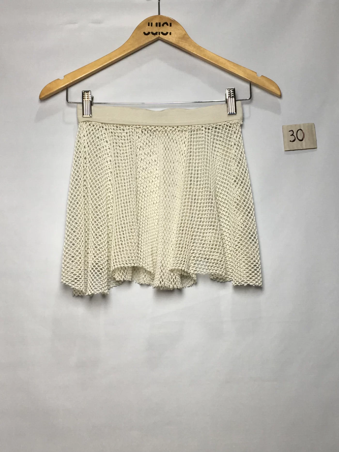 MINISSAIA TELINHA BRANCA ELASTICO NA CINTURA