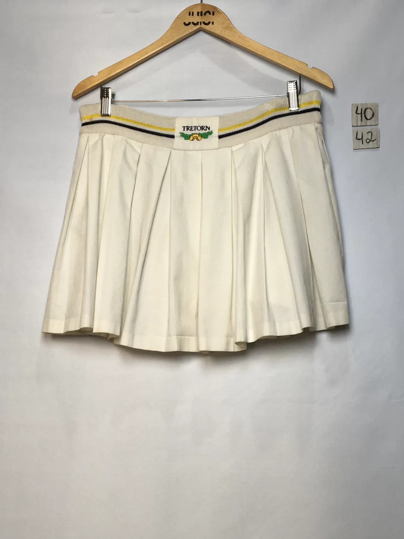 SAIA MINI BRANCA TÊNIS PLISSADA CÓS LISTRAS