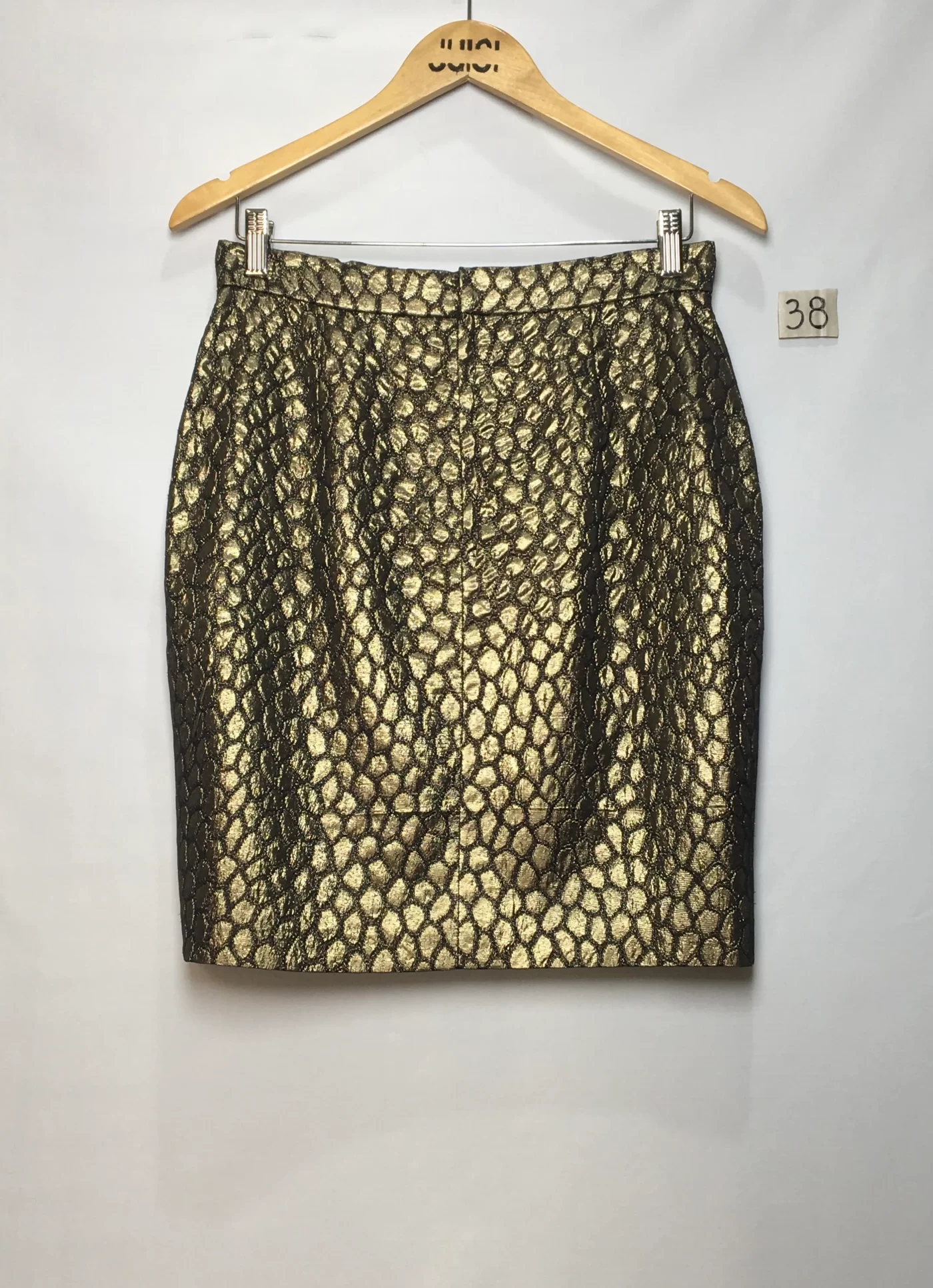 SAIA DOURADA METALICA ANIMAL PRINT