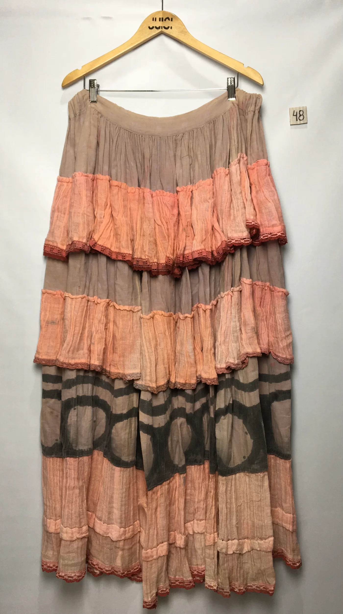 SAIA ENRUGADA CAMADAS TYEDYE, PRINT BLOCK