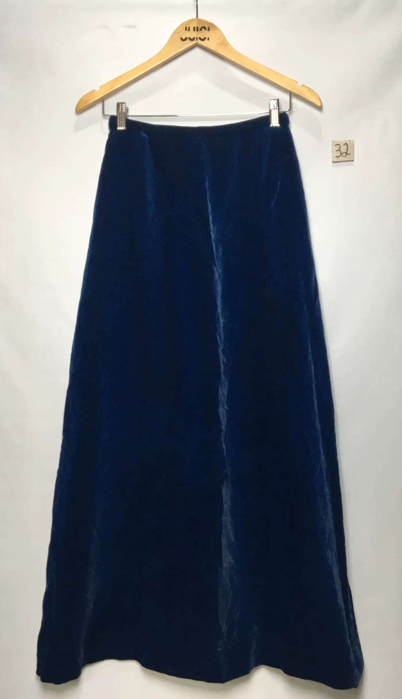 SAIA VELUDO AZUL LONGA