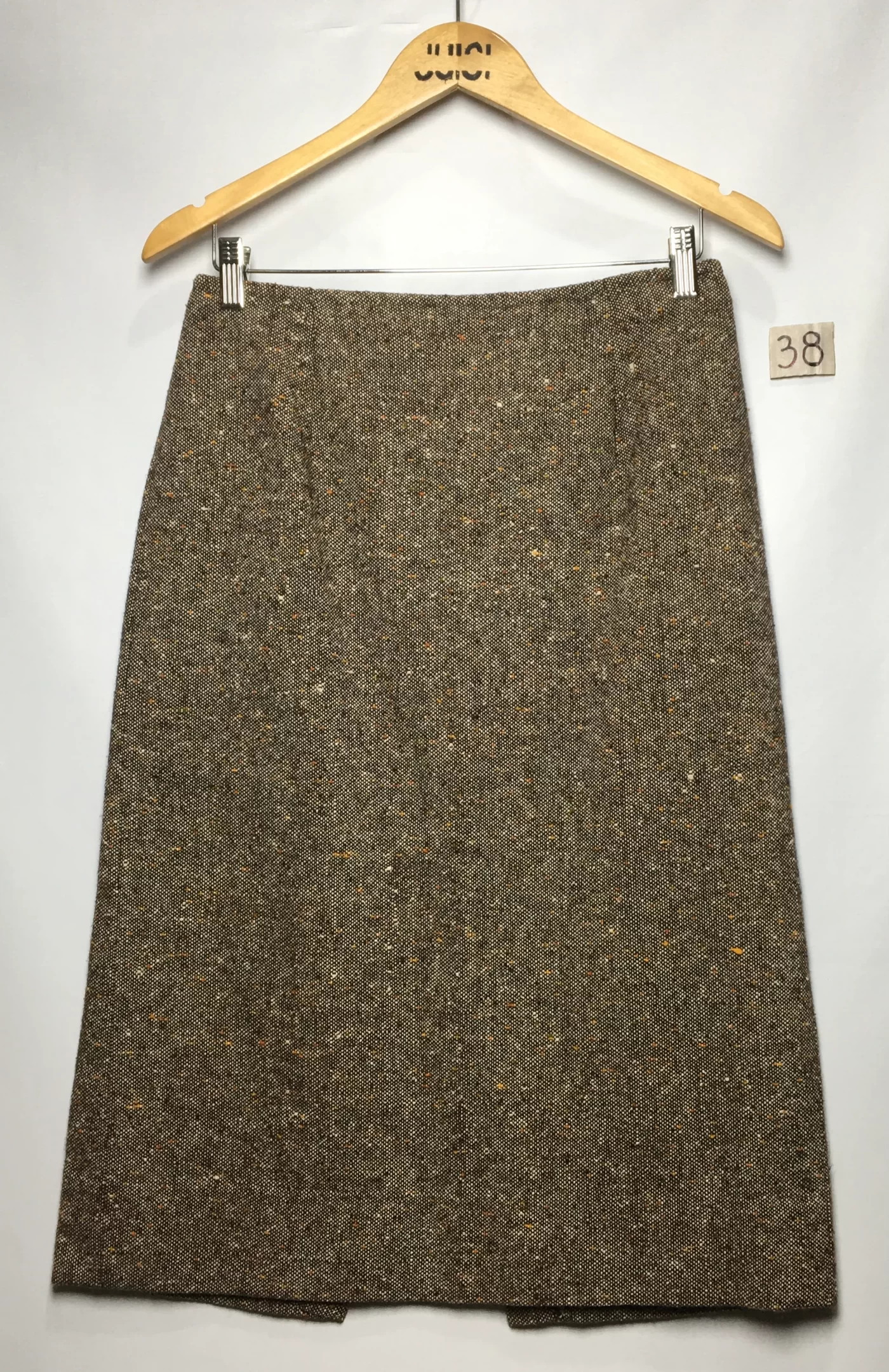SAIA EM LÃ TWEED MARROM ALFAIATARIA
